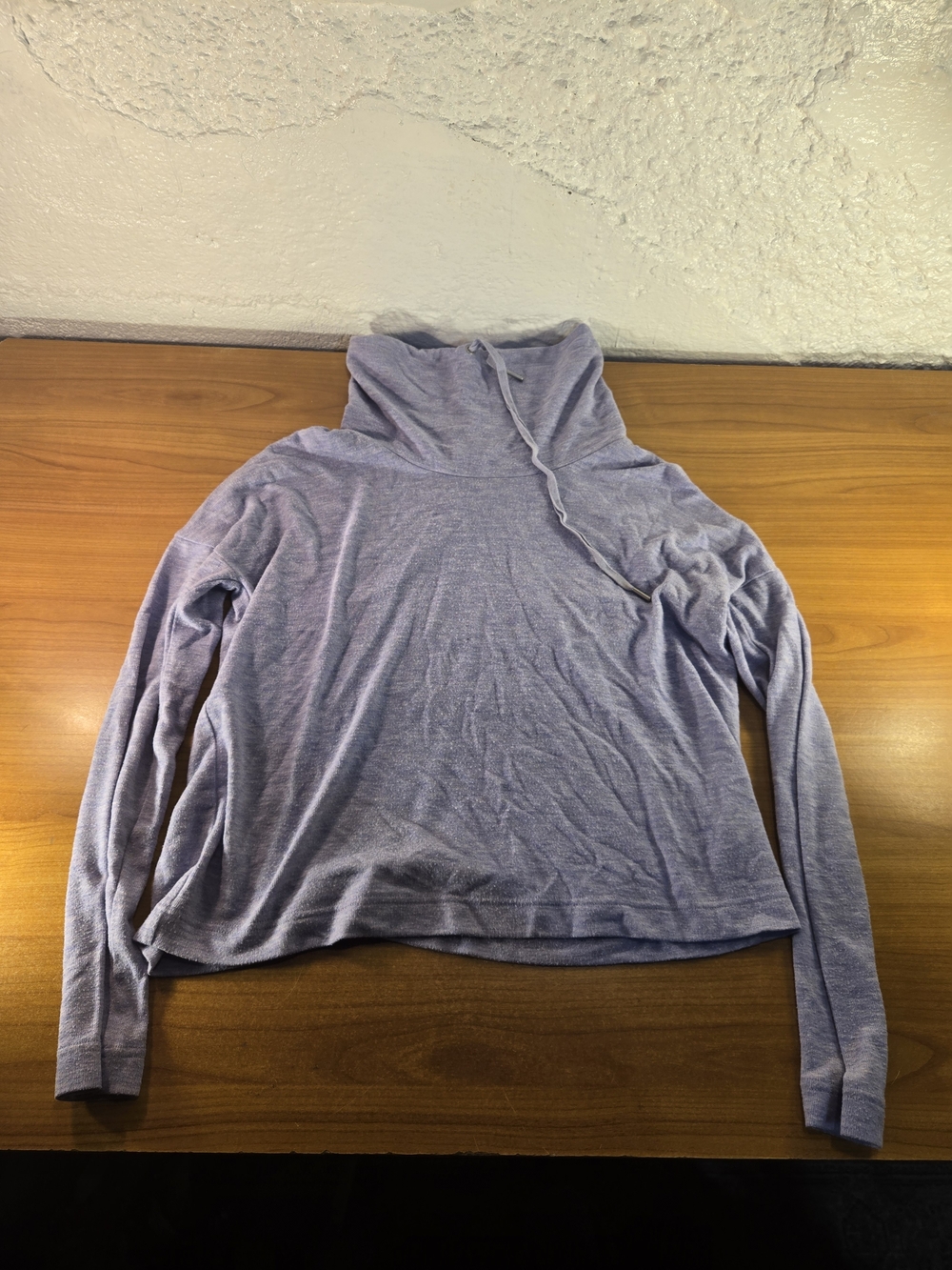 Banana Republic Women's Medium Cowl Neck Hoodie Pullover Lavender Purple